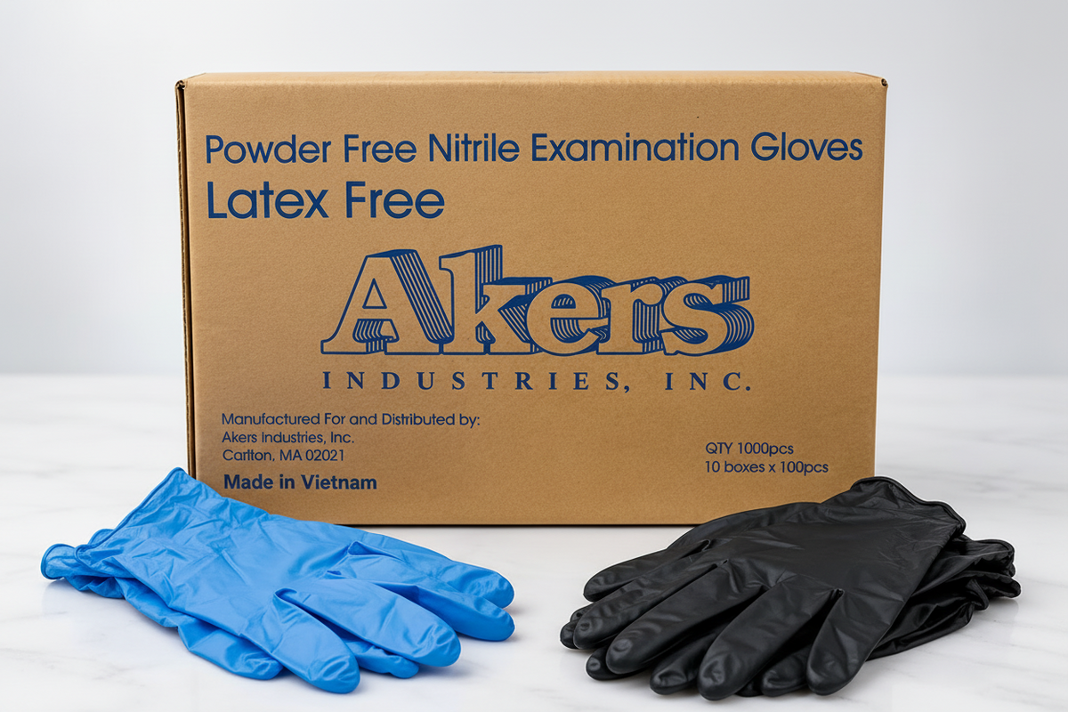 POWDER FREE NITRILE GLOVES / LATEX FREE CASE 10 PCS / QTY 1000 PCS