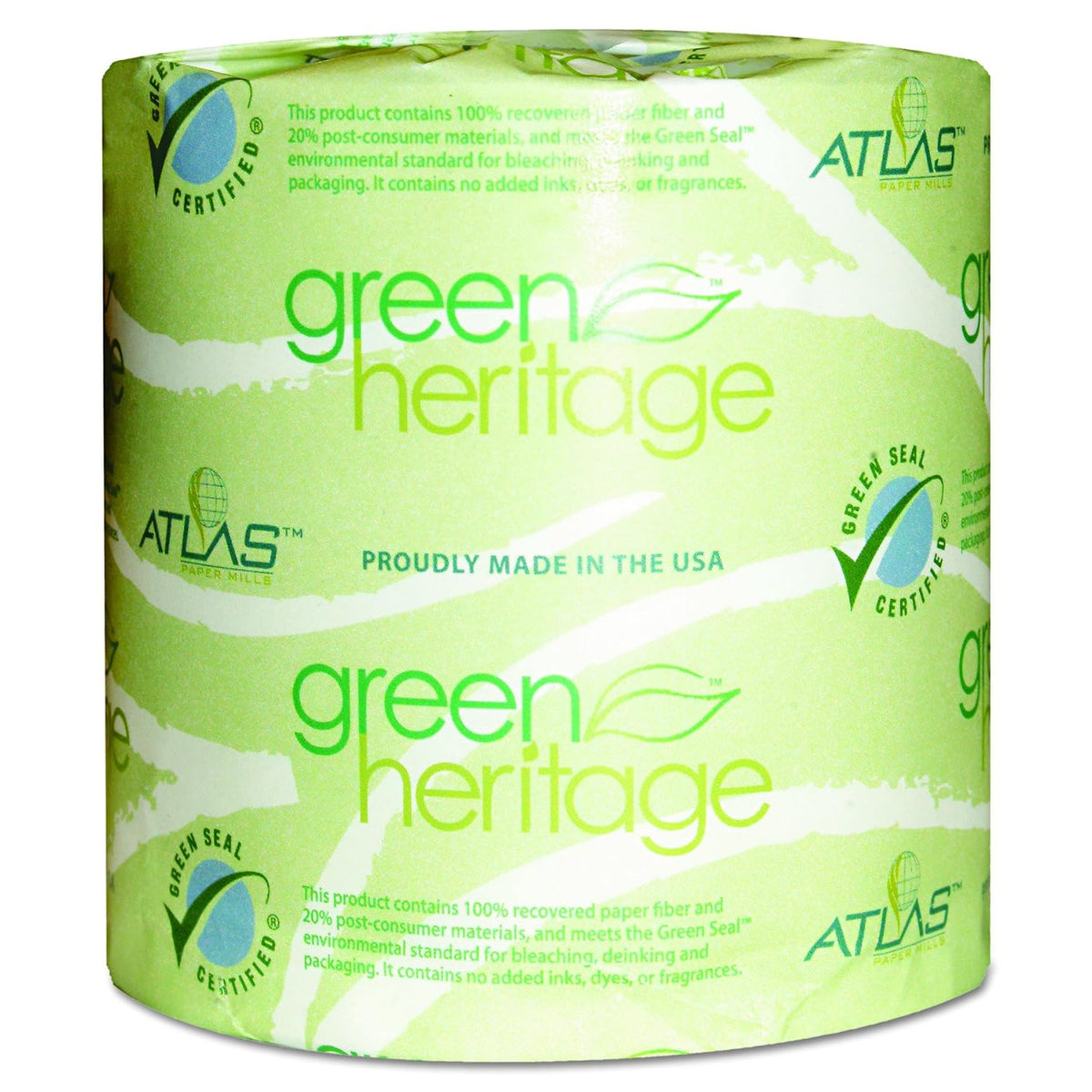 GREEN HERITAGE TOILET PAPER 96 ROLLS  500 SHEETS/ROLL