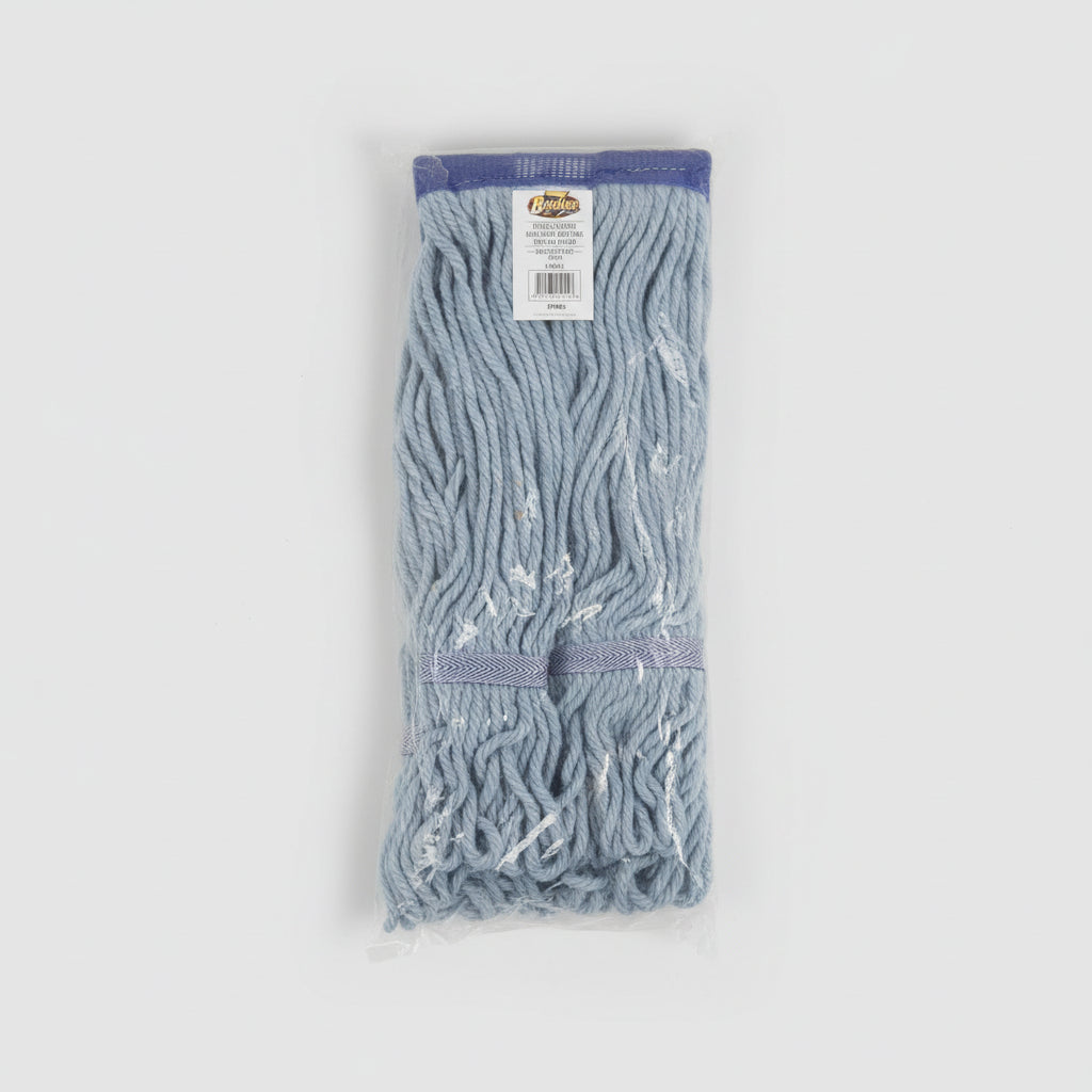 Bristles Medium Blue Blended Cotton Looped End Mop Head.